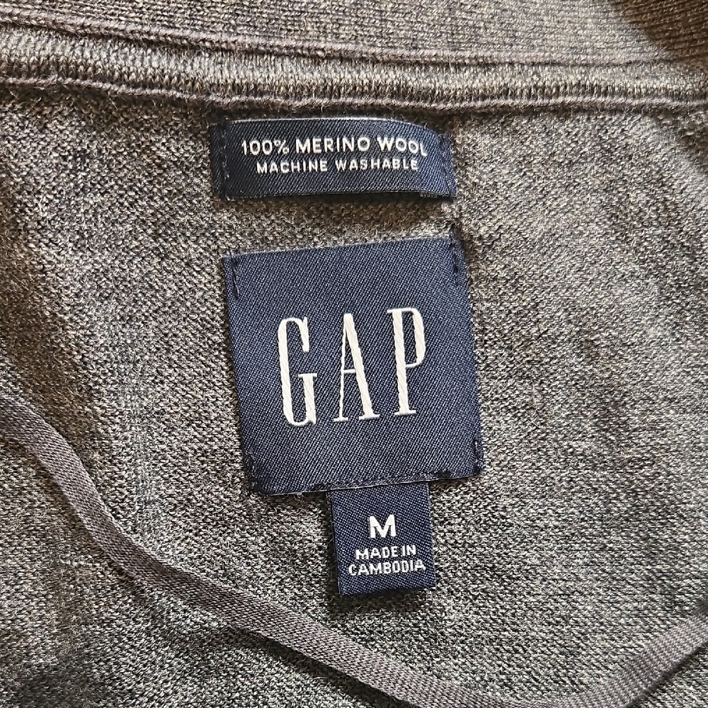 GAP Dark Gray Merino Wool Cardigan - Picture 2 of 3